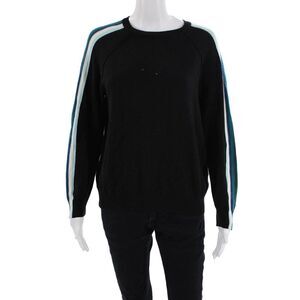WISPR Unisex Black Striped 90s Pullover Crew Neck Long Sleeve Size XS